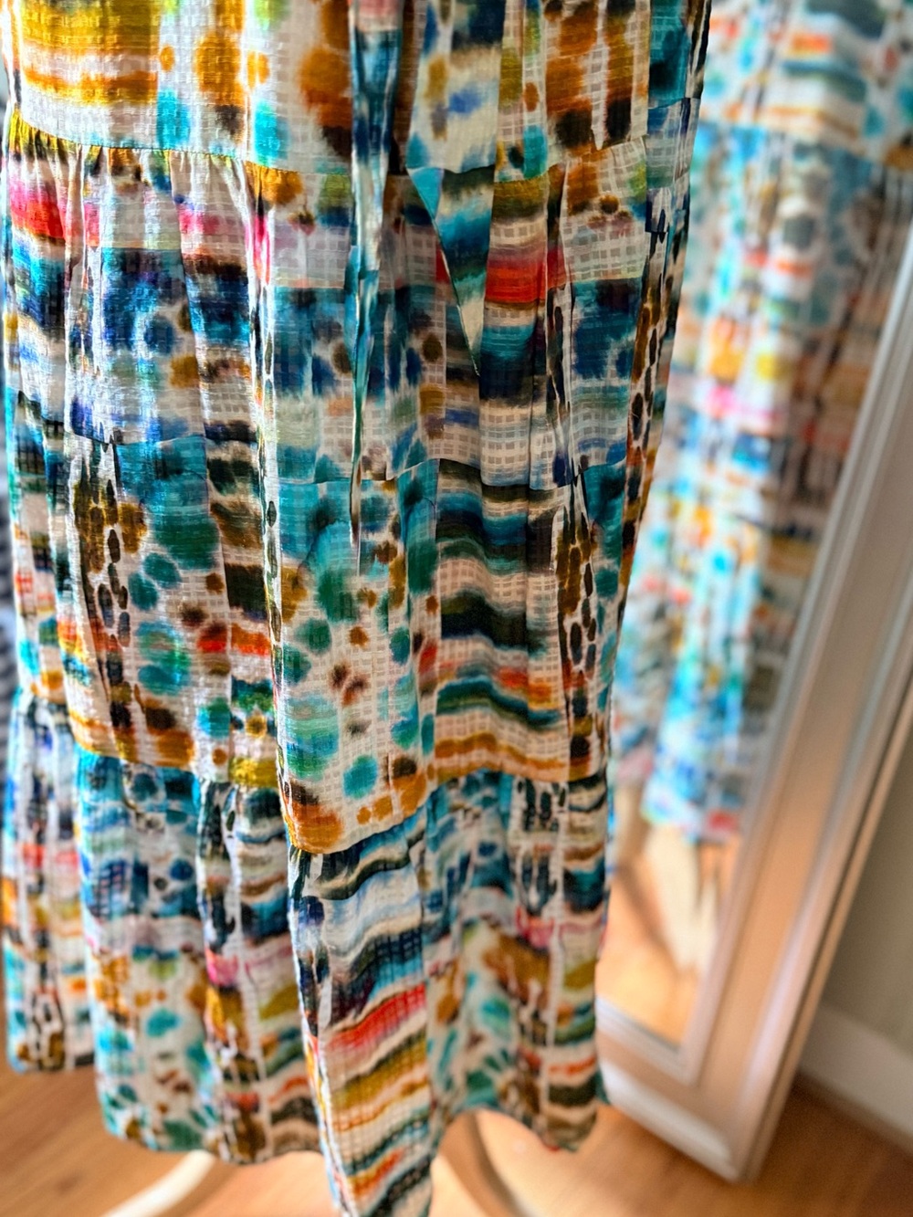 Marie Oliver Multicolor Lined Wrap Maxi Dress - Picture 4 of 6